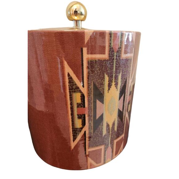 Vintage 1970s Elegance by Kraftware Southwestern Insulated Ice Bucket Gold Lid - Picture 4 of 6